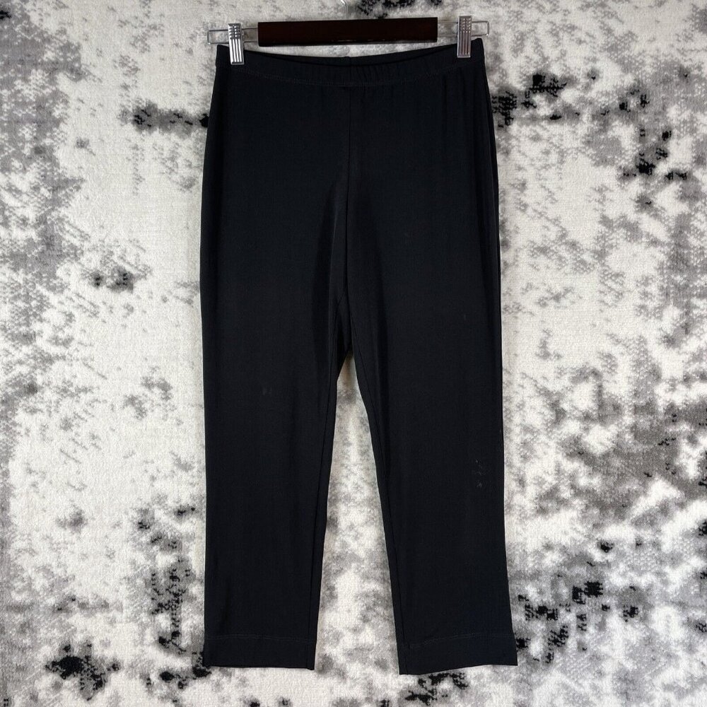 Clara Sun Woo Pants Womens Size‎ Small Black Rayon Stretch Comfort Casual